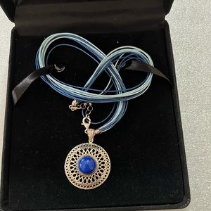 Milor Stirling Silver Italy 925 Stamped Gemstones Necklace NWT in original box